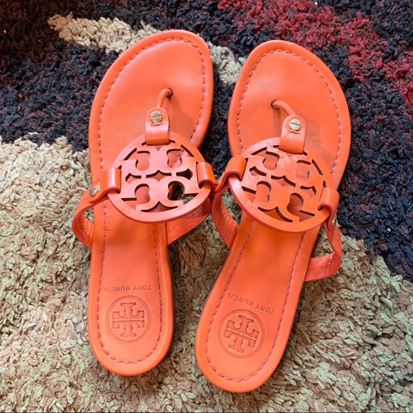 Tory Burch Shoes - Tory Burch Orange Miller Sandals sz 7.5